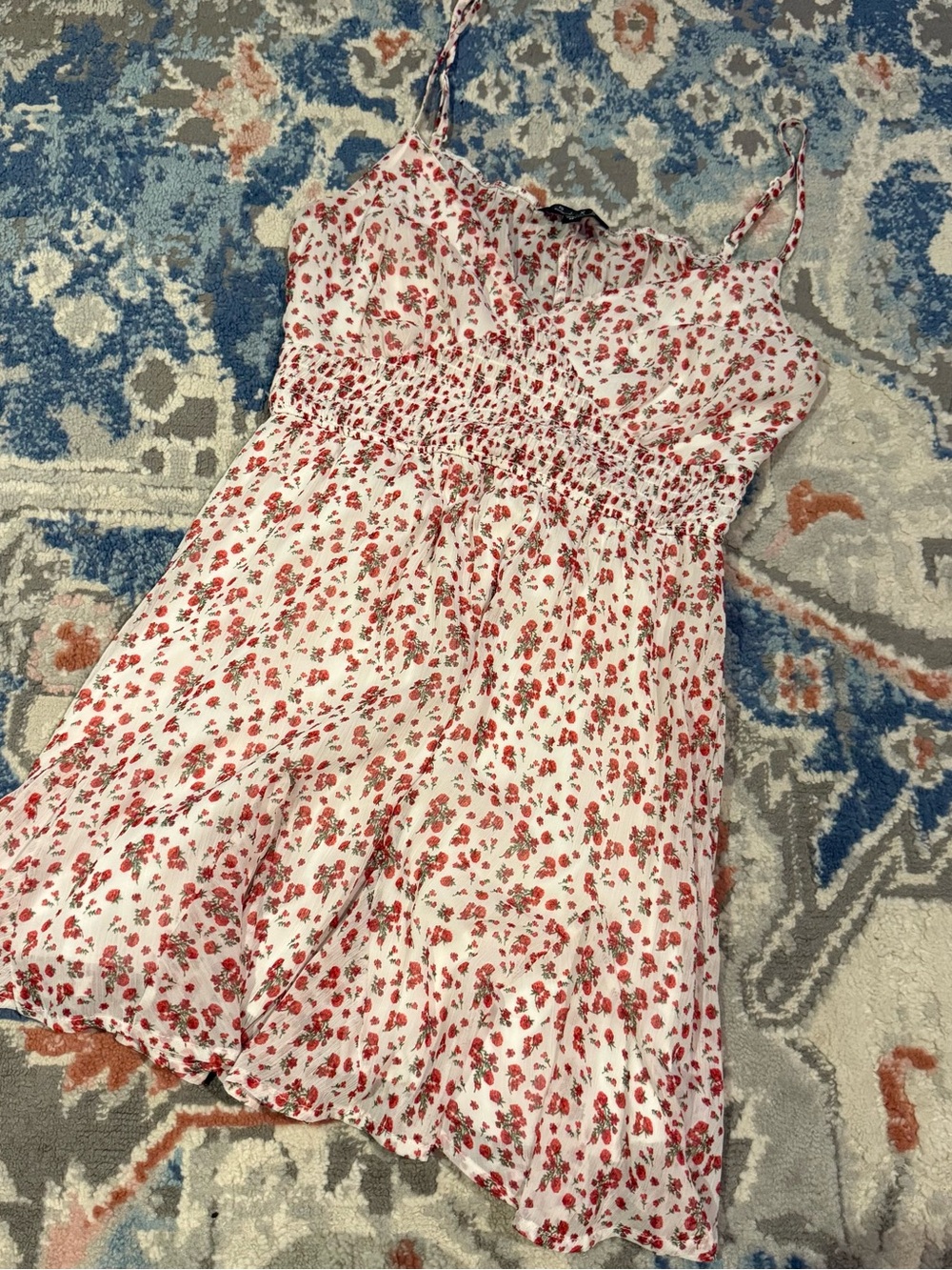 Trixxi Red and White Floral Mini Dress